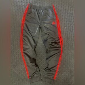adidas Black Joggers with Red Side Stripes